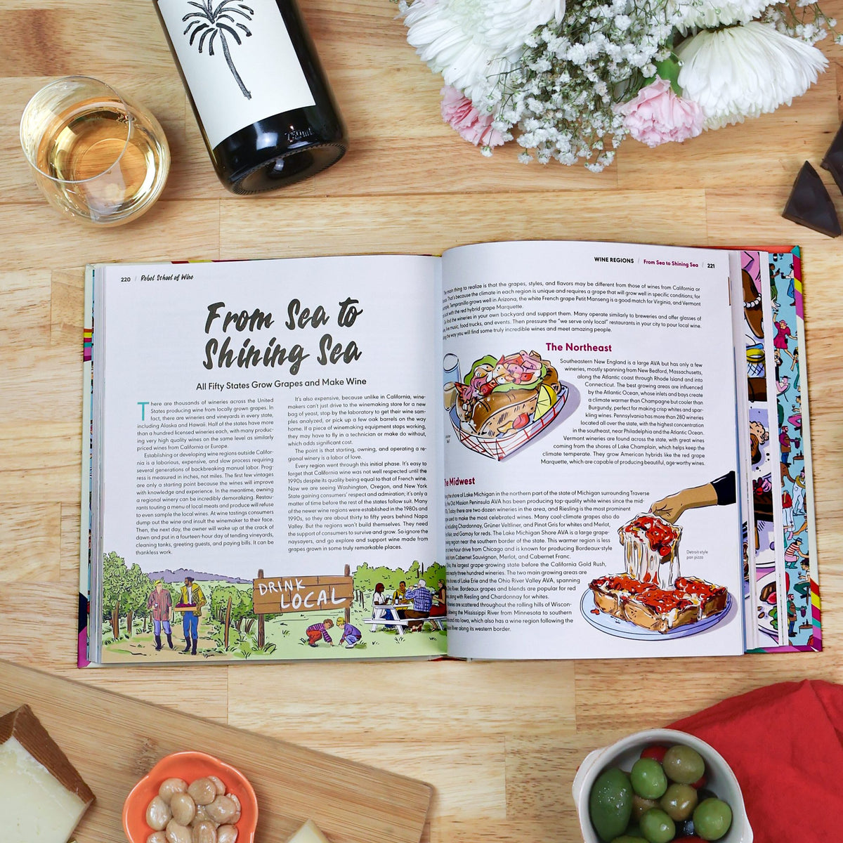 Rebel School of Wine cover, From Sea to Shining Sea spread