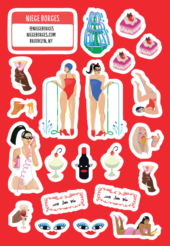 Niege Borges sticker pages