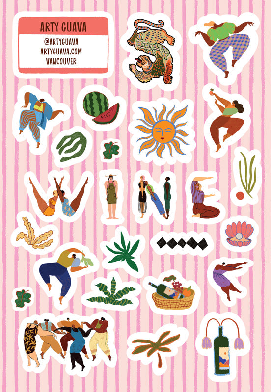 Arty Guava sticker pages