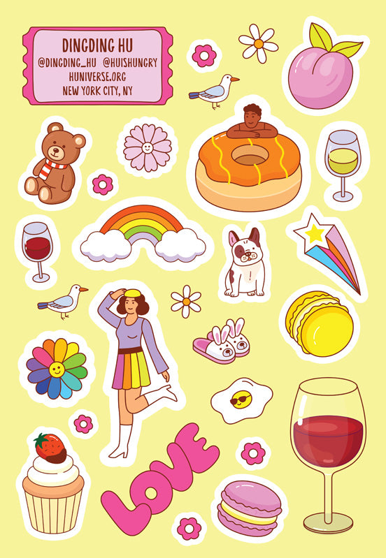 Dingding Hu sticker pages